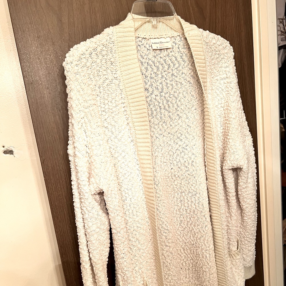 Cardigan Bundle - Cream & Olive Green colored Popcorn Knit Cardigans